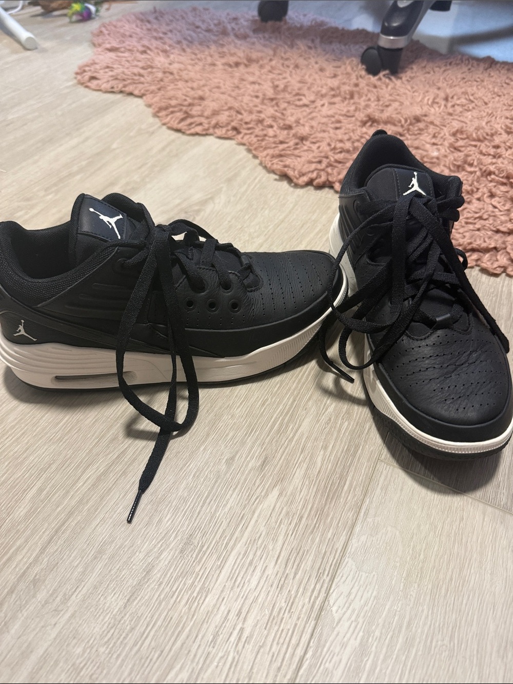 Jordan Black and White Low-Top Sneakers- 7.5 Men’s, 9 Women’s